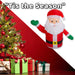 Christmas Santa Inflatable Outdoor Decoration 107cm x 105cm Red X 1