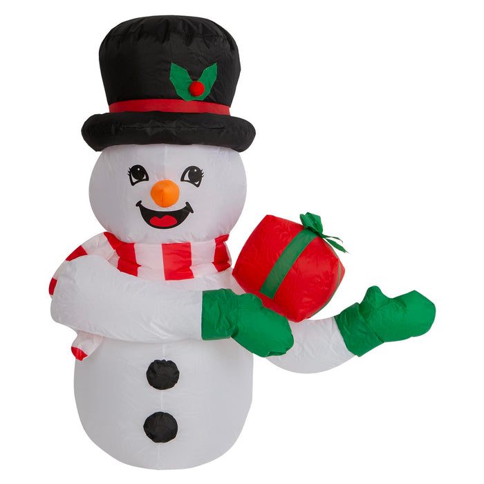Christmas Snowman Inflatable Outdoor Decoration White
