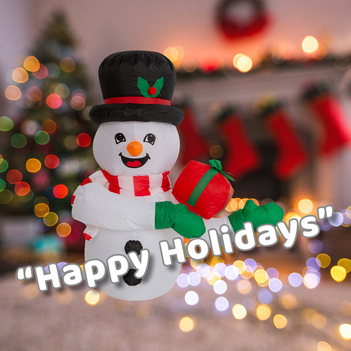 Christmas Snowman Inflatable Outdoor Decoration White