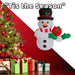 Christmas Snowman Inflatable Outdoor Decoration 107cm x 105cm White X 1