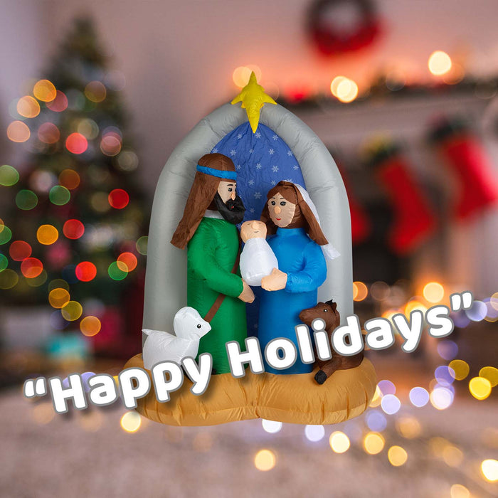 Christmas Nativity Scene Inflatable 183cm x 140cm Multicolour X 1