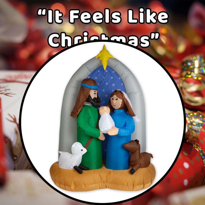 Christmas Nativity Scene Inflatable 183cm x 140cm Multicolour X 1