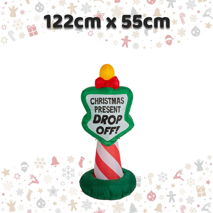Christmas Sign Inflatable Decoration 122cm x 55cm Multicolour X 1