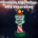 Christmas Sign Inflatable Decoration 122cm x 55cm Multicolour X 1