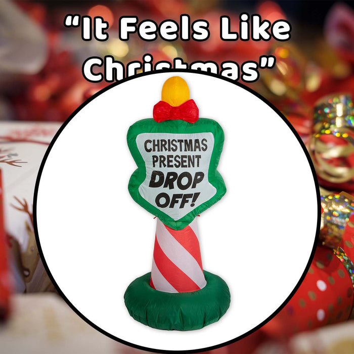 Christmas Sign Inflatable Decoration 122cm x 55cm Multicolour X 1