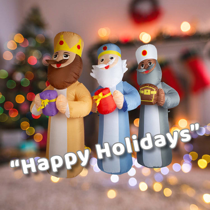 Christmas Three Kings Inflatable 185cm x 200cm Multicolour X 1