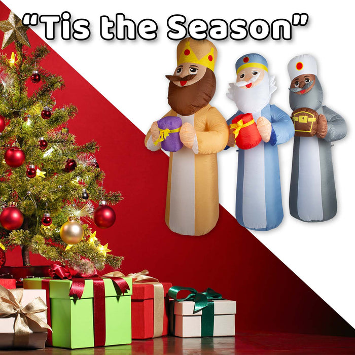 Christmas Three Kings Inflatable 185cm x 200cm Multicolour X 1