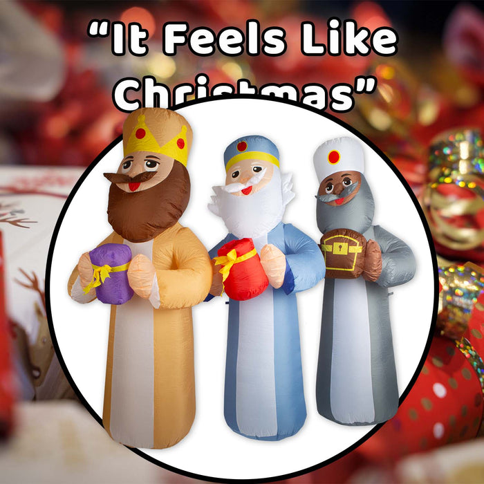 Christmas Three Kings Inflatable 185cm x 200cm Multicolour X 1