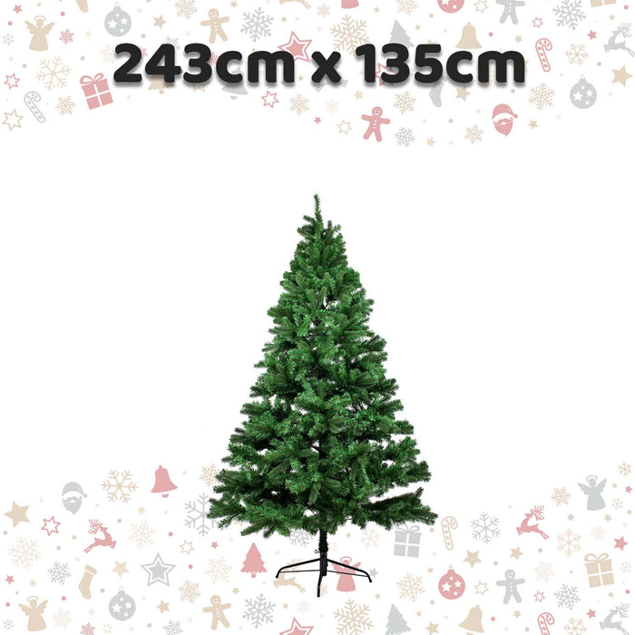 8 Foot Christmas Tree Decoration 243cm x 135cm Green X 1
