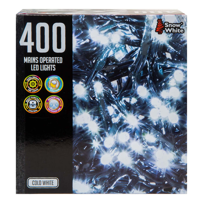 Christmas Lights 400 LED 12m Xmas Tree Lights - Fairy Lights Cool White