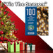 Christmas Warm White String Lights 100 Bulbs 8m - 50cm Lead X 1