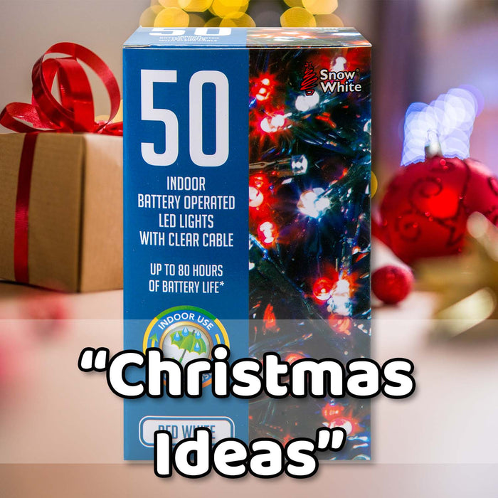 Christmas Cold White and Red String Lights 30 Bulbs 5m 30cm Lead X 1
