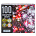Christmas Red and White String Lights 100 Bulbs 8m - 50cm Lead X 1