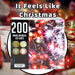 Christmas Red and White String Lights 200 Bulbs 12m - 50cm Lead X 1