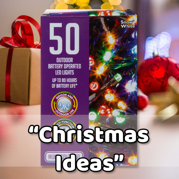Christmas Multicolour Bulbs String Lights 50 Bulbs 5m - 30cm Lead X 1