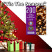 Christmas Warm White String Lights 200 Bulbs 12m - 50cm Lead X 1