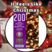 Christmas Warm White String Lights 200 Bulbs 12m - 50cm Lead X 1