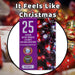 Christmas Cold White and Red String Lights 25 Bulbs 2m - 50cm Lead X 1