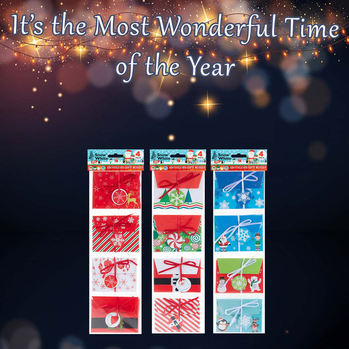 Christmas Gift Boxes 3 Xmas Themed Designs 3 Varied