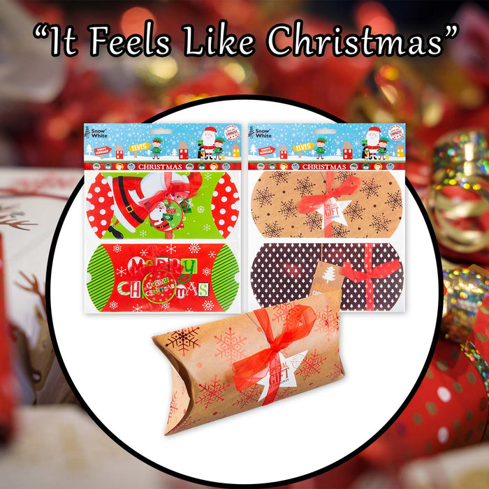 Christmas Gift Boxes 2 Xmas Themed Designs X 1 18x9x4cm Christmas Themed
