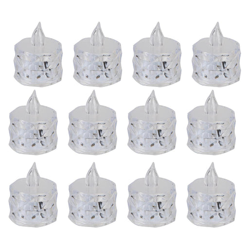 Christmas Tealights Decoration 5cm x 3.5cm Clear X 12
