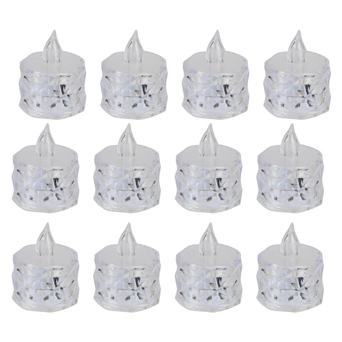 Christmas Tealights Decoration 5cm x 3.5cm Clear X 12