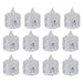 Christmas Tealights Decoration 5cm x 3.5cm Clear X 12