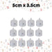 Christmas Tealights Decoration 5cm x 3.5cm Clear X 12