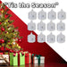 Christmas Tealights Decoration 5cm x 3.5cm Clear X 12