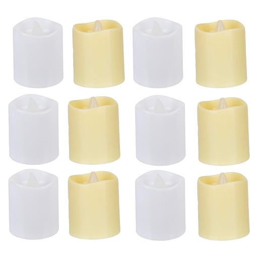 Christmas Tealights Decoration 4.5cm x 3.5cm White X 12