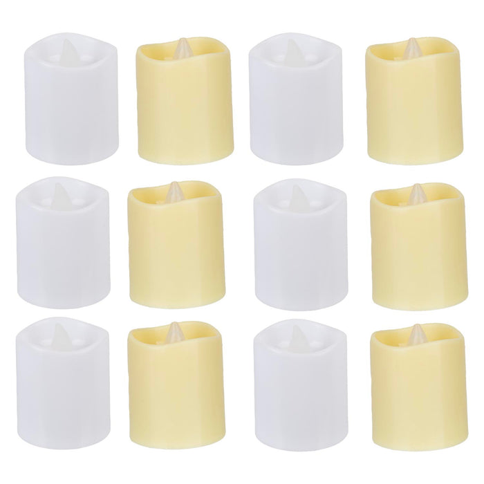Christmas Tealights Decoration 4.5cm x 3.5cm White X 12