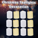 Christmas Tealights Decoration 4.5cm x 3.5cm White X 12
