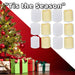 Christmas Tealights Decoration 4.5cm x 3.5cm White X 12