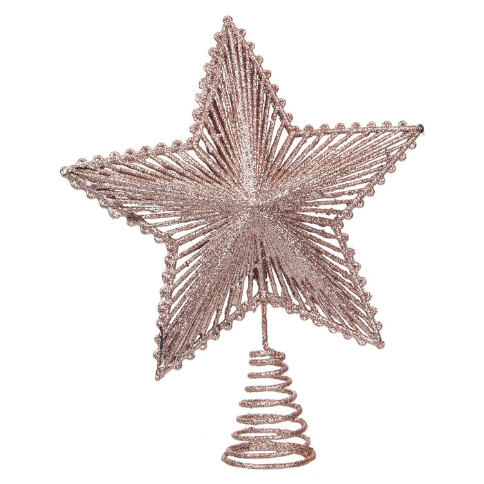 Christmas Tree Decoration Luxury Tree Top Star Ornament X 1 20cm Rose Gold