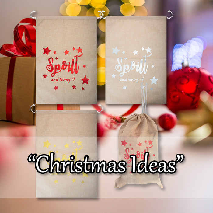 Christmas Santa Sack Xmas Themed 3 Varied Designs X 1 70x50cm Christmas Themed