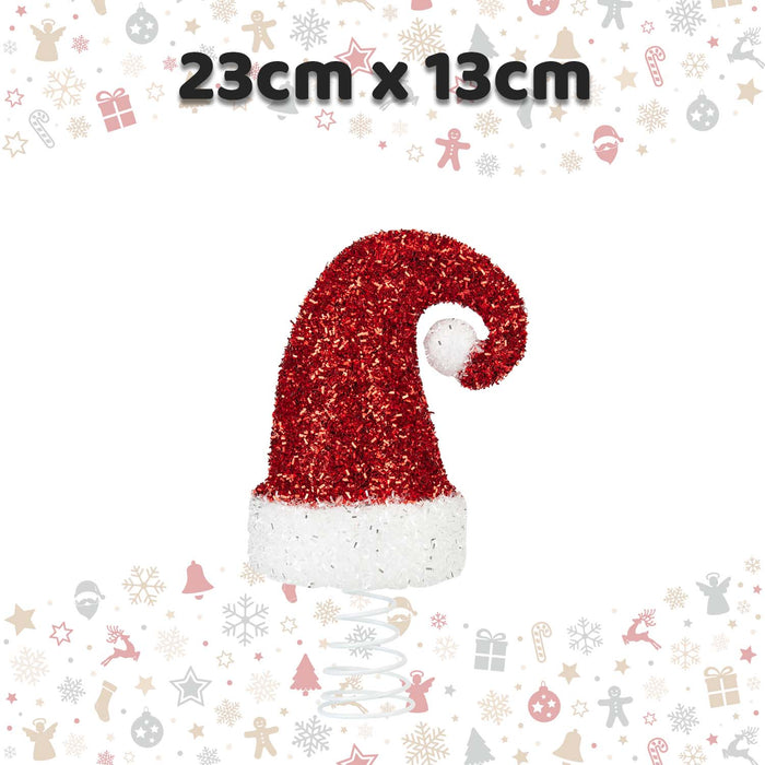 Christmas Santa Hat Decoration 23cm x 13cm Red X 1