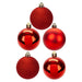 Christmas Bauble Decoration Hanging Tree Ornament X 5 6cm Red