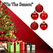 Christmas Bauble Decoration Hanging Tree Ornament X 5 6cm Red