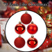 Christmas Bauble Decoration Hanging Tree Ornament X 5 6cm Red