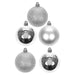 Christmas Bauble Decoration Hanging Tree Ornament X 5 6cm Silver