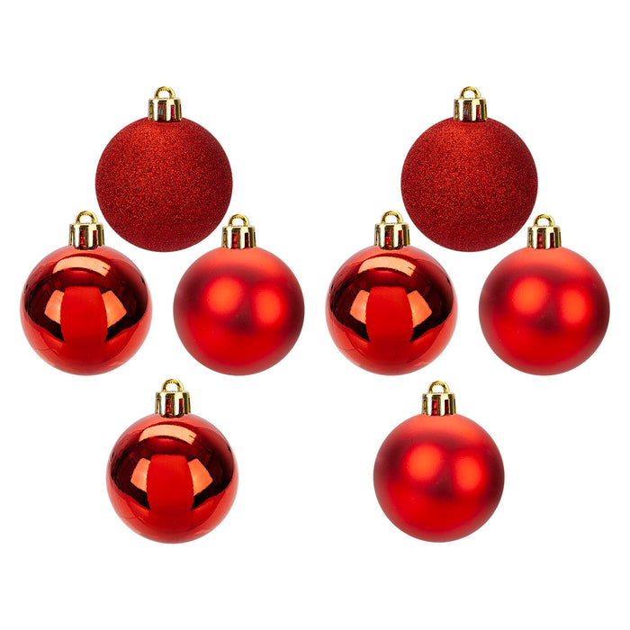 Christmas Bauble Decoration Hanging Tree Ornament X 8 5cm Red