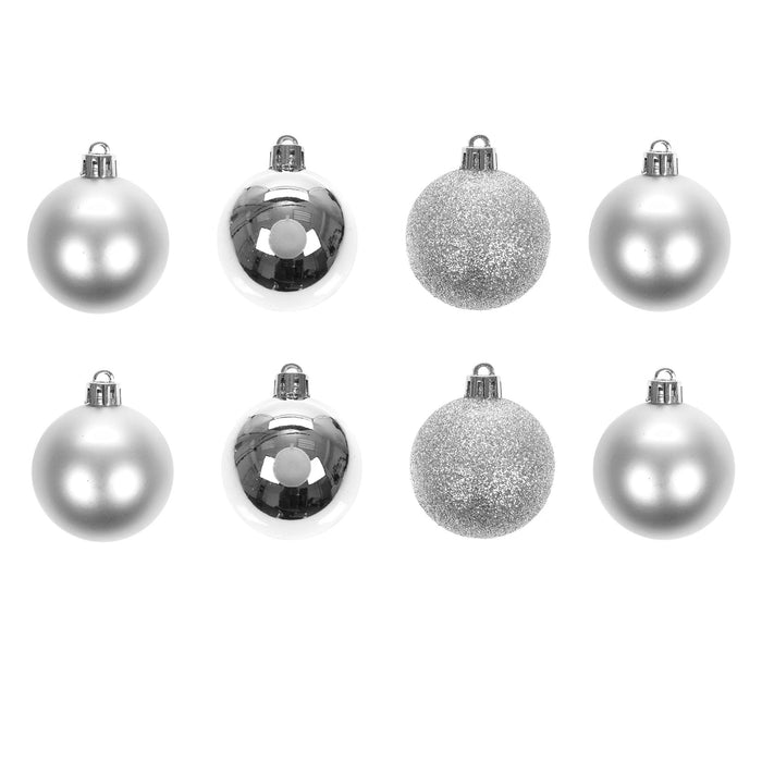 Christmas Bauble Decoration Hanging Tree Ornament X 8 5cm Silver