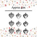 Christmas Tree Decoration Heart Bauble Set Ornament X 9 4cm Silver