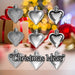 Christmas Tree Decoration Heart Bauble Set Ornament X 9 4cm Silver