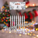 Christmas Tree Decoration Crystal Look Icicles Ornament X Clear