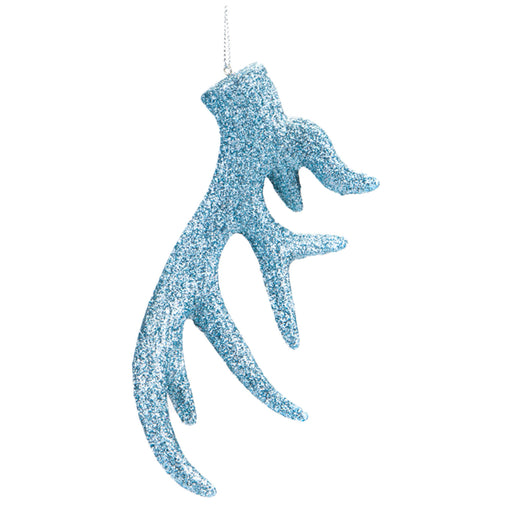 Christmas Tree Decoration Hanging Stag Antler Ornament X 1 17x7x2.5cm Ice Blue