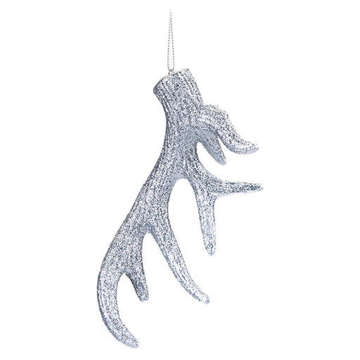 Christmas Tree Decoration Hanging Stag Antler Ornament X 1 17x7x2. 5cm Silver