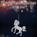 Christmas Tree Decoration Hanging Glitter Unicorn Ornament Silver