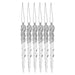 Christmas Tree Decoration Hanging Glitter Snowflake Icicles 6 Silver