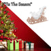 Christmas Tree Decoration Hanging Large Glitter Sleigh X 1 14cm Rose Gold